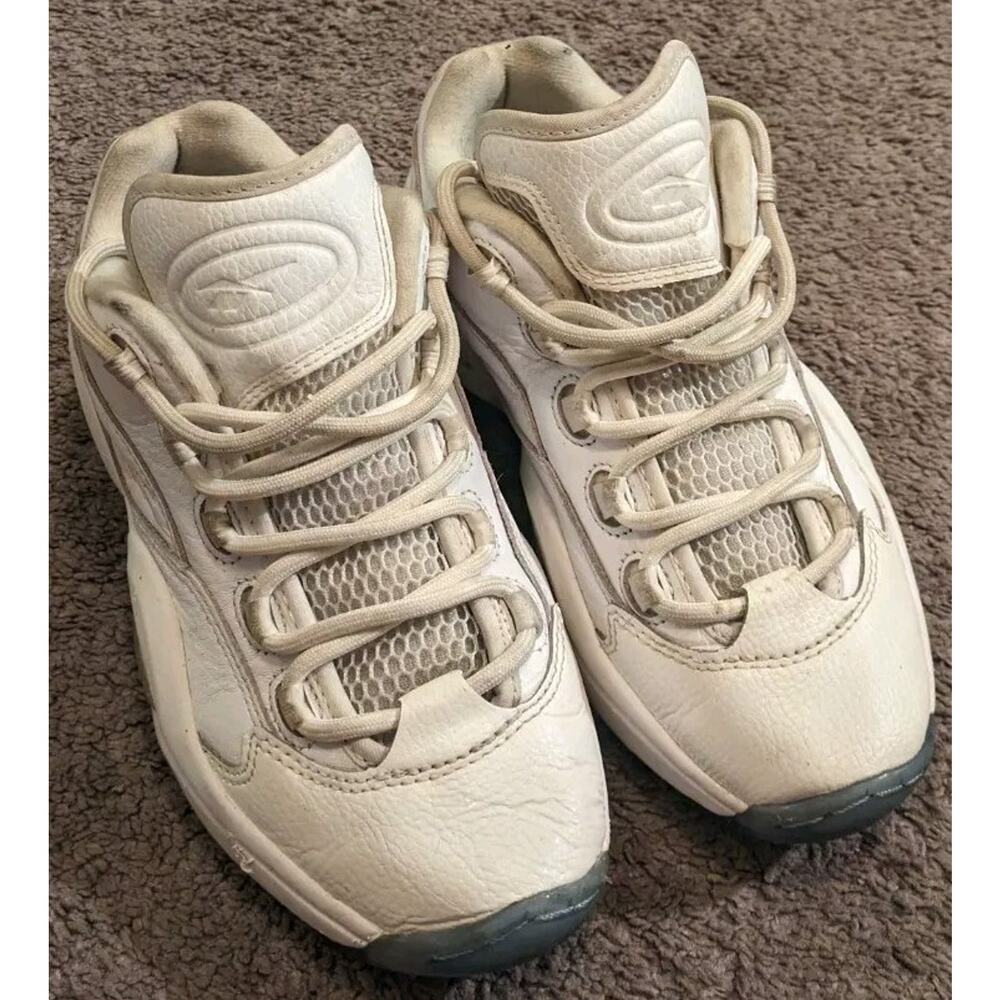 Men's Reebok Question Low Clear White Allen Iverson GZ3734 Shoes Size 7